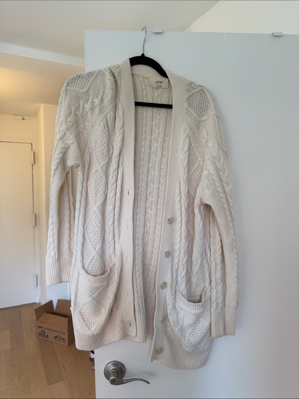 Cable Knit Long Cardigan Sweater